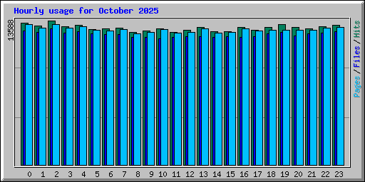 Hourly usage for October 2025