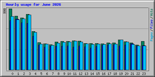 Hourly usage for June 2026